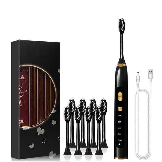 High Tab™ Smart Electric Toothbrush with Replacement Brush Heads