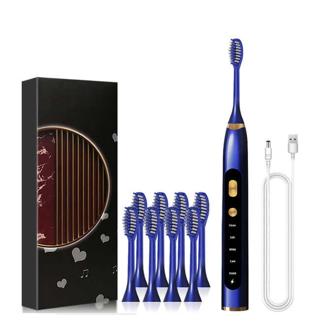 High Tab™ Smart Electric Toothbrush with Replacement Brush Heads