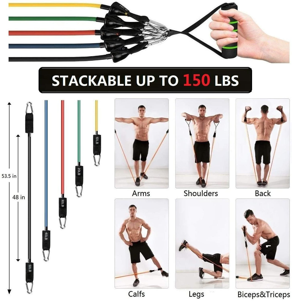 High Tab™ Fitness Resistance Bands